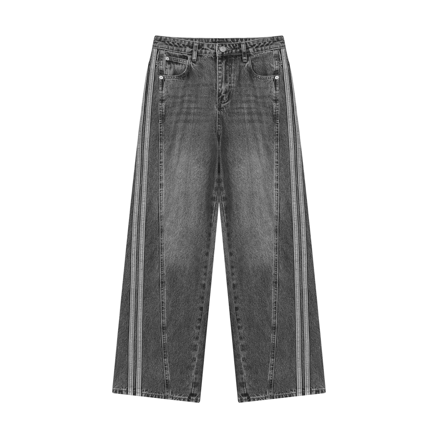 Striped Women’s Baggy Denim Jeans