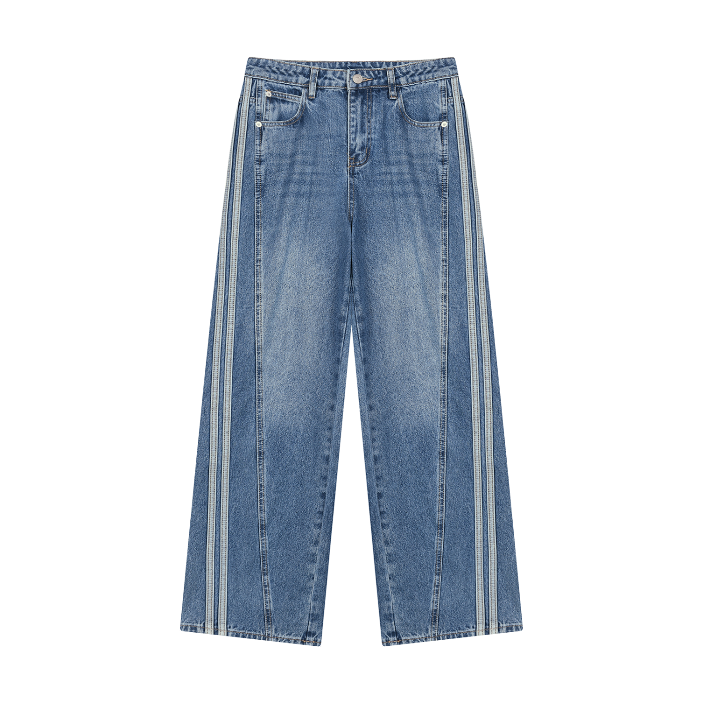 Striped Women’s Baggy Denim Jeans
