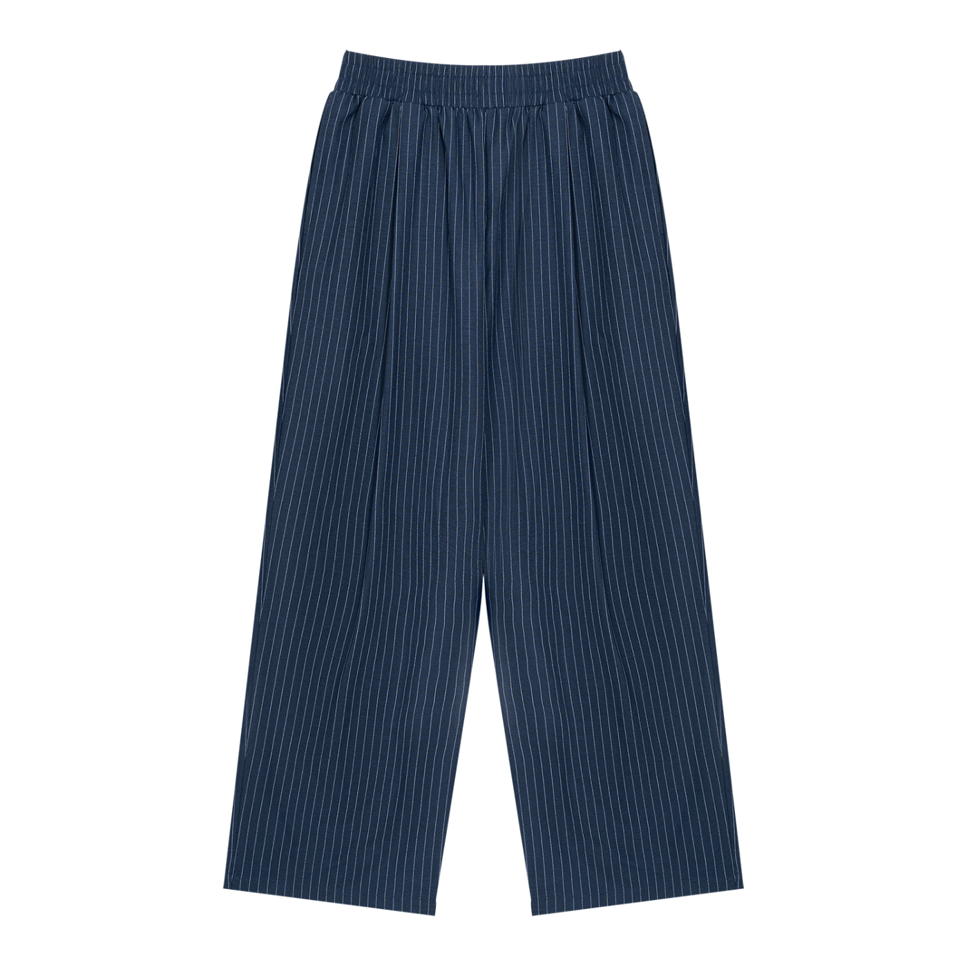 Unisex Striped Pleated Trousers