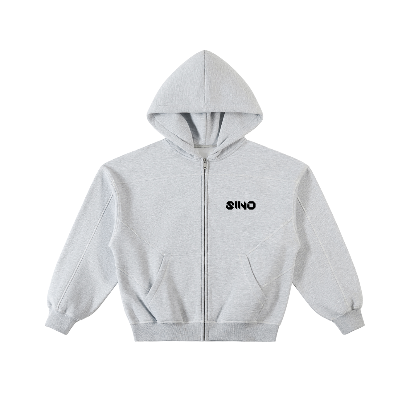 Sino Contrast-Stitched Unisex Hoodie
