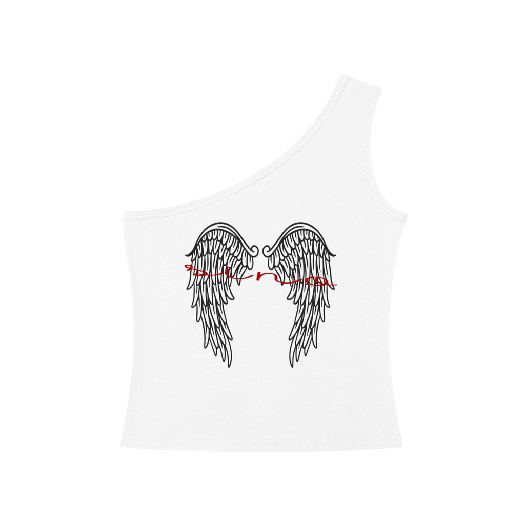 Sino Fallen angel Women's One-Shoulder Crop Tank