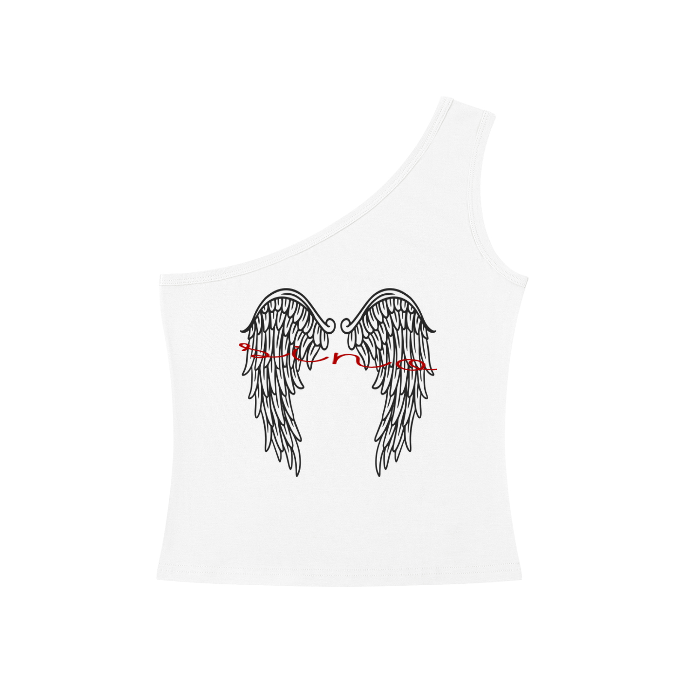 Sino Fallen angel Women's One-Shoulder Crop Tank