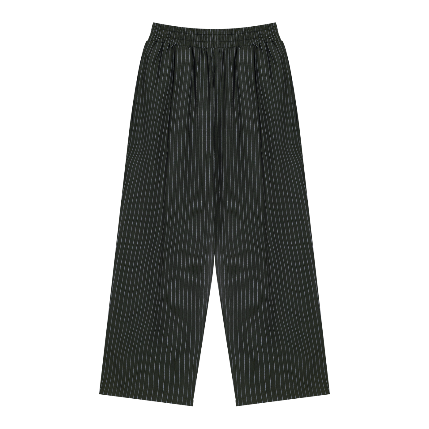 Unisex Striped Pleated Trousers