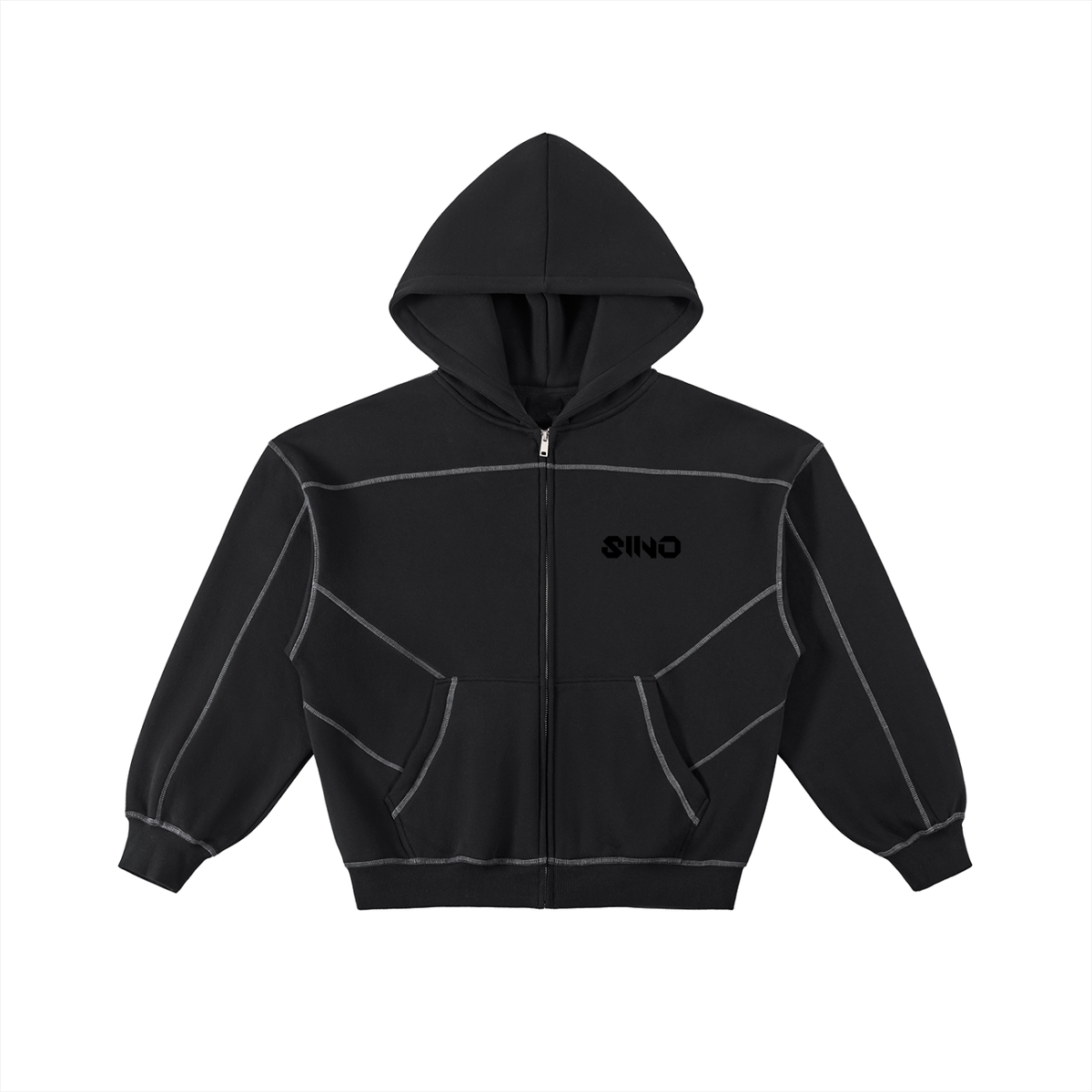 Sino Contrast-Stitched Hoodie