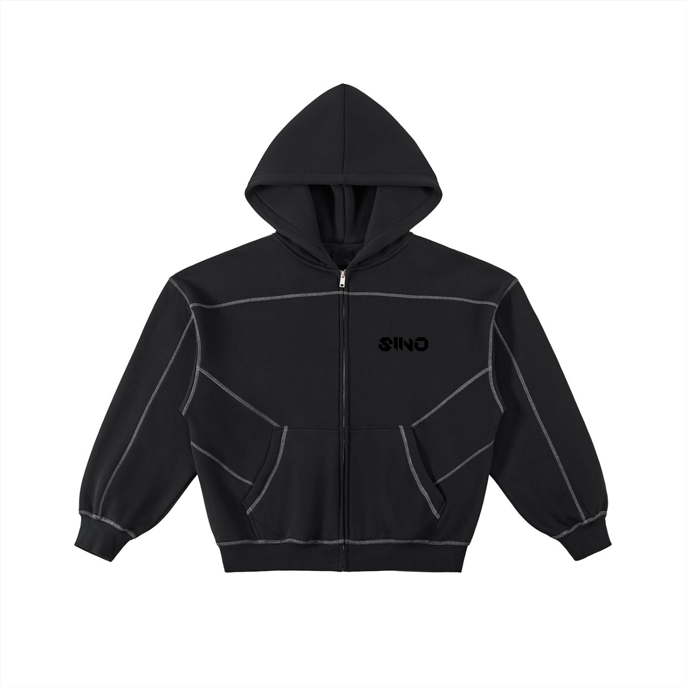 Sino Contrast-Stitched Hoodie